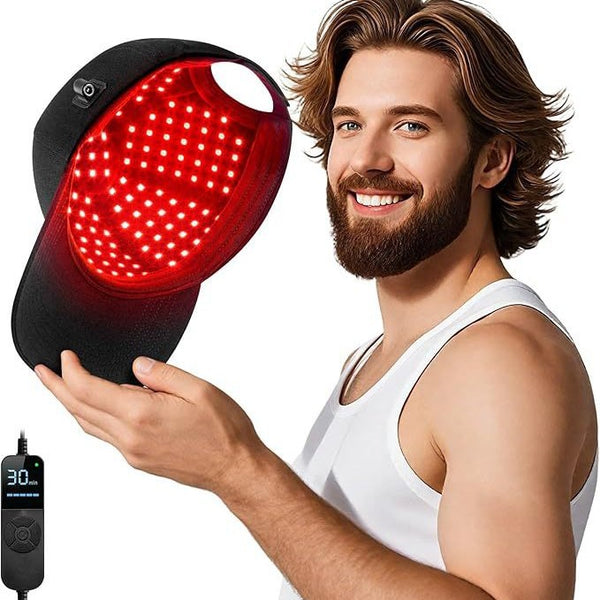 Gorro de Luz Roja Infrarroja para Cuidado del Cabello