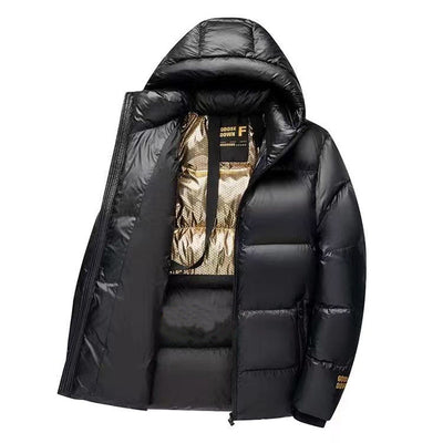 Chaqueta Acolchada Unisex Otoño Invierno - Diseño Negro y Dorado - Image 4