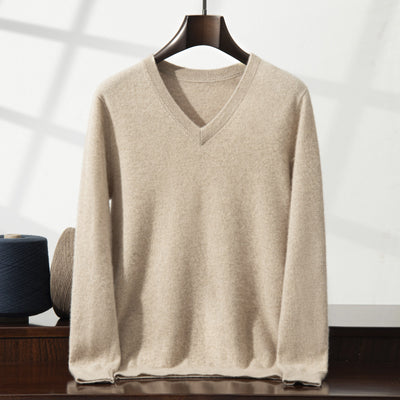 Suéter Minimalista Cuello en V para Hombre - Image 7