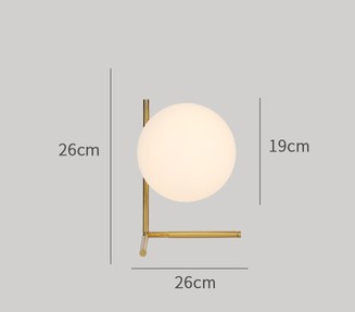 Lámpara de Mesita de Noche en Cobre - Diseño Minimalista y Moderno - Image 3