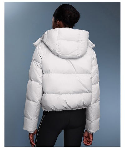 Abrigo de Plumas de Pato Blanco Desmontable con Capucha para Mujer - Invierno Cálido y Elegante - Image 12