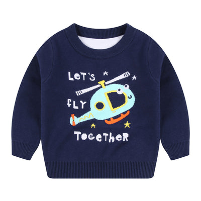 Suéter Tejido de Algodón Cálido para Niño - Diseño Trendy - Image 9