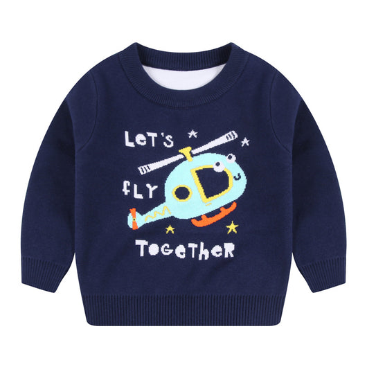 Suéter Tejido de Algodón Cálido para Niño - Diseño Trendy - Image 9