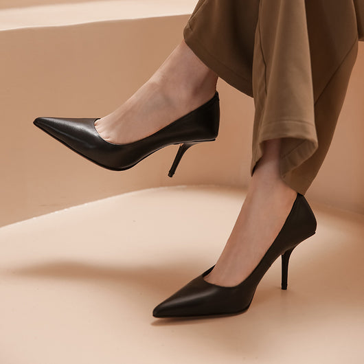 Zapatos de Tacón Stiletto Puntiagudo 6cm - Elegancia Europea y Americana - Image 10