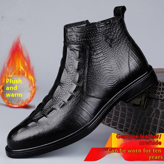 Botas de Invierno para Hombre - Cuero Alto con Forro Térmico - Image 7