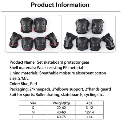 Set de 6 Protectores para Patineta - Equipo de Protección Completo - Image 8