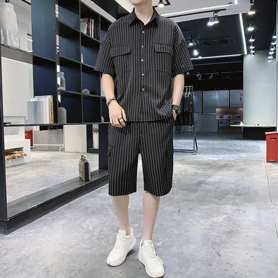 Conjunto de Moda Hombre: Chaqueta, Camisa y Pantalones a Rayas - Image 11