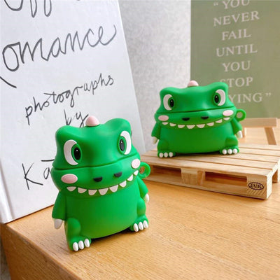 Funda Protectora para Audífonos Bluetooth con Diseño 3D de Dinosaurio en Silicona Suave - Image 9