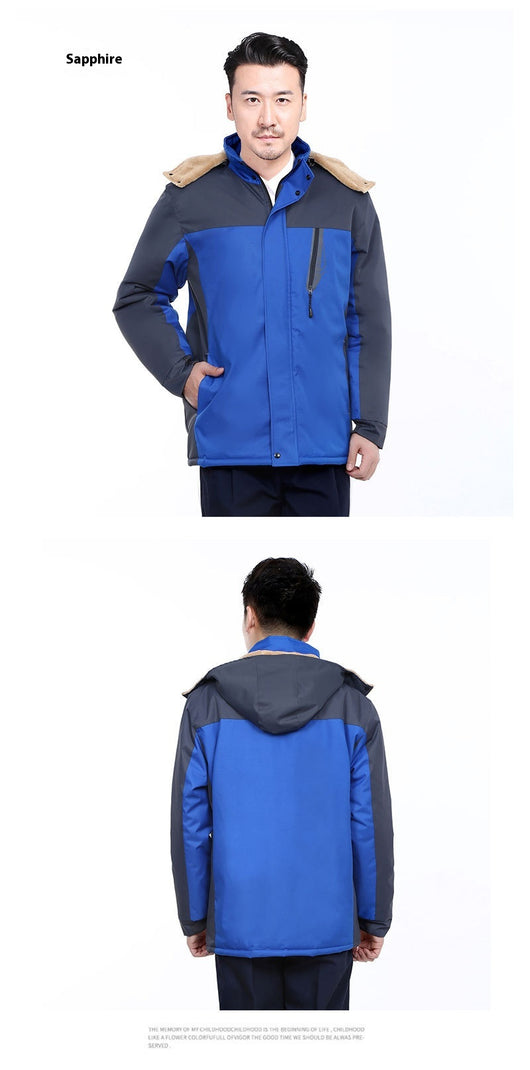 Chaqueta de Trabajo Acolchada Impermeable con Capucha para Invierno - Image 10