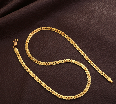 Cadena para Hombre Estilo Serpiente en Tono Dorado - Image 12