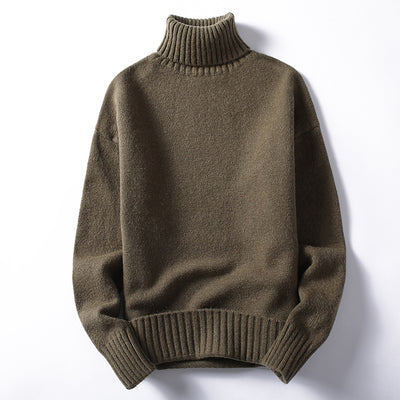 Suéter Cuello Alto para Hombre - Pullover Casual Invierno Colores Sólidos - Image 10