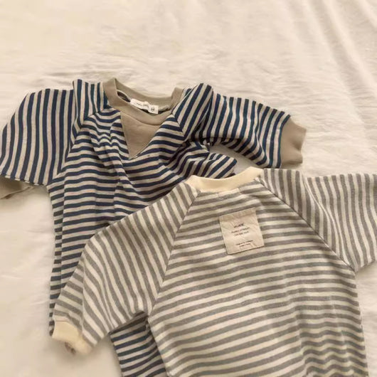 Buzo Infantil de Rayas con Cuello Redondo y Mangas Largas - Image 4