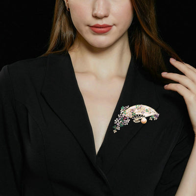 Broche Abanico Retro Elegante para Cheongsam - Image 5