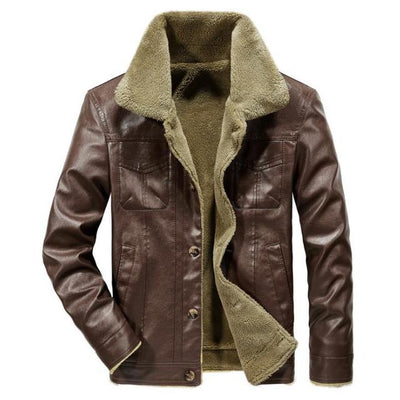 Chaqueta de Cuero Velvet Impermeable y Cortavientos para Hombre Talla Grande - Image 11