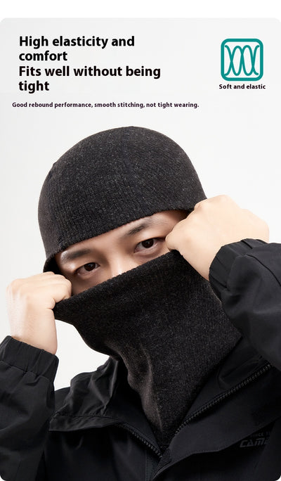 Morning glory red balaclava made from polar fleece windproof fabric, covering the head, neck, and lower face. - Image 21
