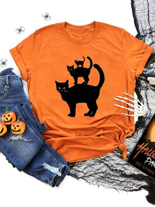 Camiseta de Manga Corta con Estampados de Halloween - Image 4