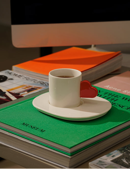 Juego de Taza y Plato Artesanal Corazón Coffee - Image 9