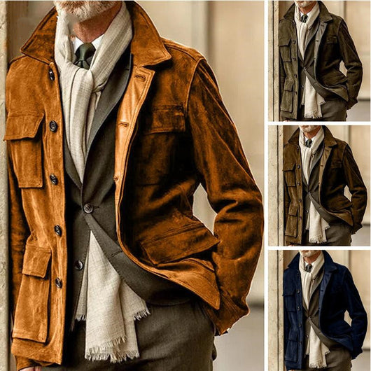 Chaqueta de Ante Casual para Hombre - Estilo Moderno