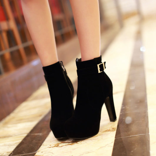 Botas Martin para Mujer Otoño Invierno con Tacón Grueso Alto - Image 11