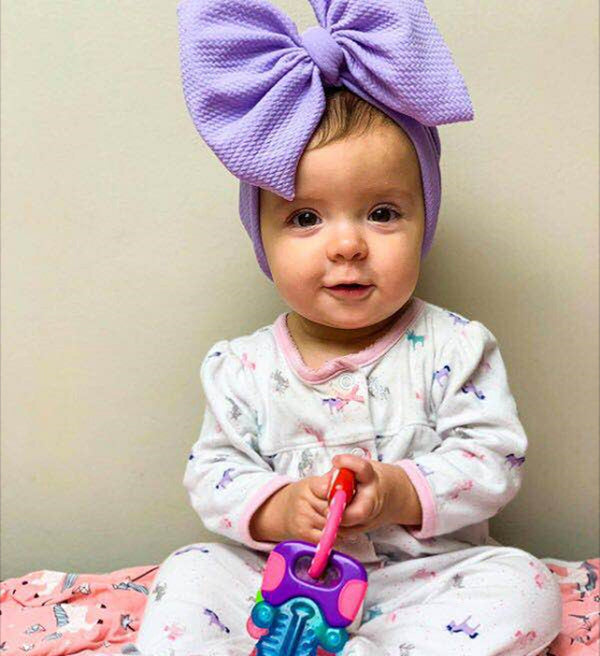 Gorro Bebé con Lazo Grande de Tela India y Diseño Maíz - Comodidad Garantizada