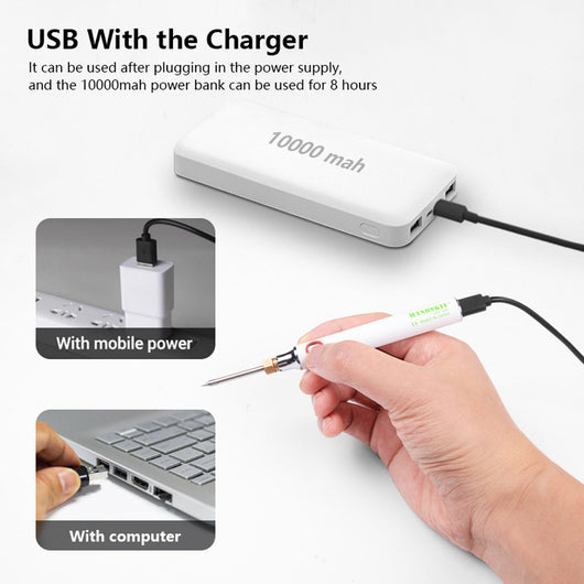 Cautín Soldador Portátil USB 5V 8W con Temperatura Ajustable - Image 6