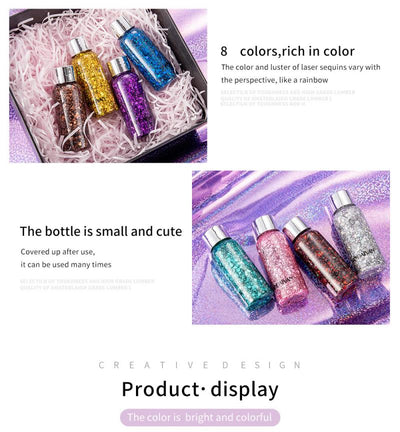 Gel Glitter Multiuso para Uñas, Cabello, Cuerpo y Rostro - Lentejuelas Sueltas Festival - Image 23