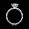 Women's Fashion Simple Moissanite Vine Ring White 80 Points No. 10