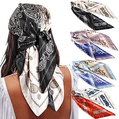 Pañuelo de Seda Estampado Cuadrado - Image 6