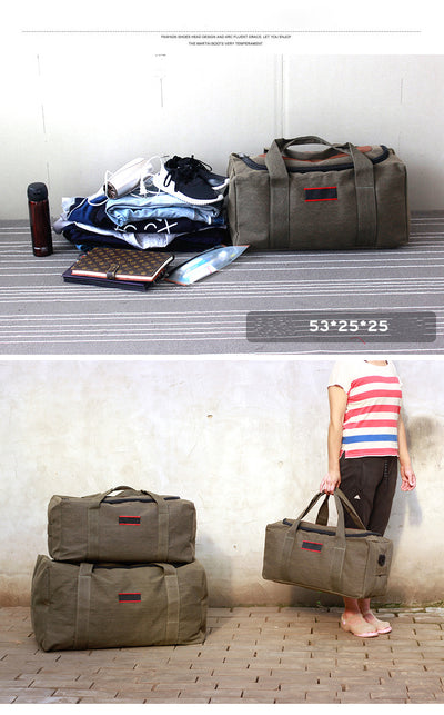 Bolsa de Viaje Grande de Lona para Hombre - Capacidad Extra para Mudanzas - Image 8
