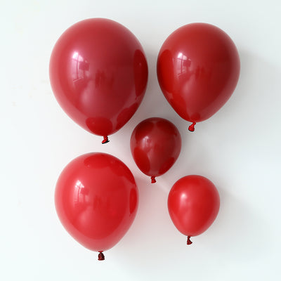 Pack 50 Globos Látex Rojo Perlado Doble Capa - Decoración Elegante para Bodas y Celebraciones