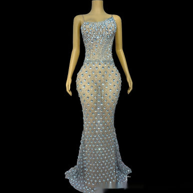 Vestido Asimétrico Diamante con Diseño Vanguardista - Image 7