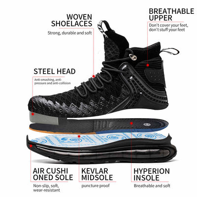 Zapatos Deportivos Ligeros con Amortiguación de Aire y Protección Reforzada - Image 12