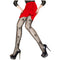 Meia-Arrastão Caveira e Teia de Aranha - Meia-Calça Preta Sexy para Festa e Fantasia