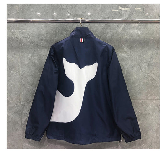 Chaqueta de Cuello Alto con Cierre y Estampado de Ballena - Image 6