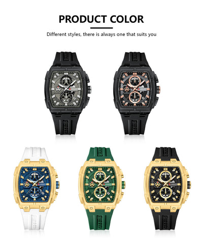 Reloj de Pulsera Hombre Impermeable con Calendario y Seis Agujas - Image 17
