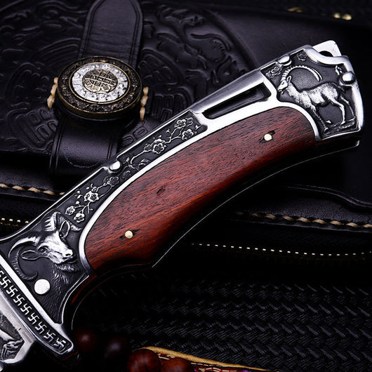 Cuchillo Plegable de Supervivencia para Camping y Outdoor - Image 9
