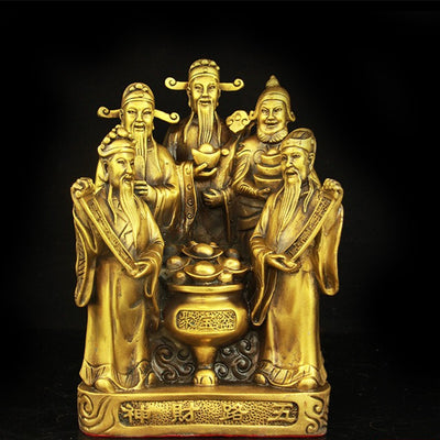 Buda Dios de la Riqueza en Cobre Puro - Estatua Grande - Image 24