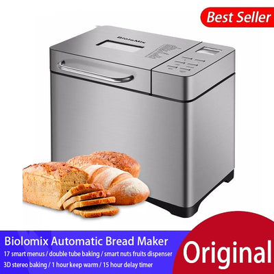 Máquina Panificadora Automática Biolomix Acero Inoxidable 1kg 19 Programas - Image 3