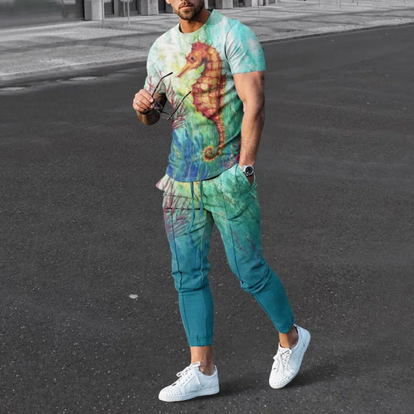 Playera Hombre Algodón Estampada Manga Corta Cuello Redondo