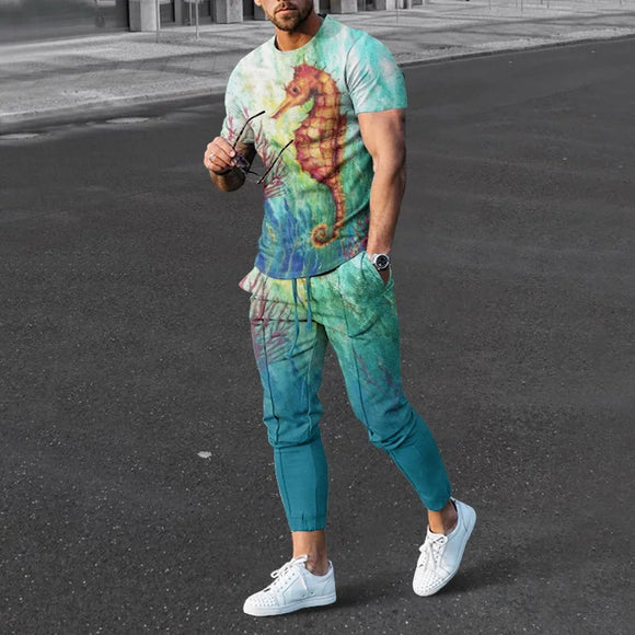 Playera Hombre Algodón Estampada Manga Corta Cuello Redondo