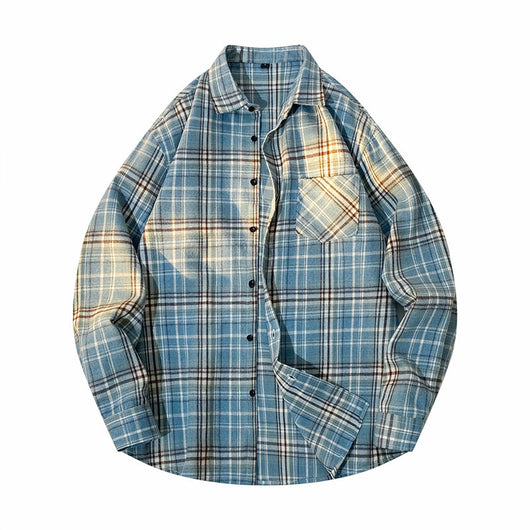 Camisa-Chaqueta Casual de Cuadros para Hombre - Image 9