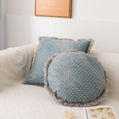 Funda de Almohada Jacquard con Franja de Denim - Image 12