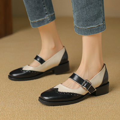 Zapatos de Cuero con Bloques de Color - Diseño Moderno y Versátil - Image 3