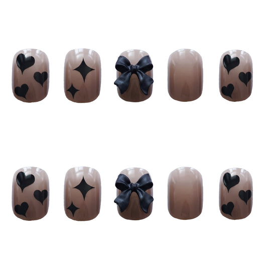 Parches de Uñas Mariposa Negra con Diseño Estelar - Image 9