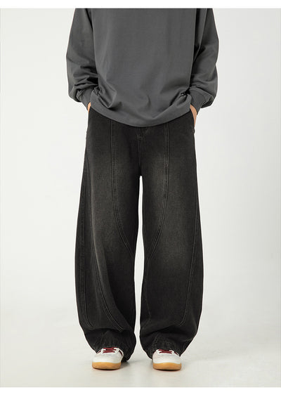 Pantalones Vaqueros Anchos Lavados para Hombre - Corte Holgado Casual - Image 12