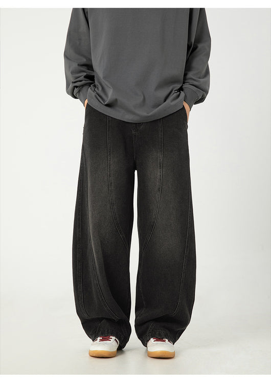 Pantalones Vaqueros Anchos Lavados para Hombre - Corte Holgado Casual - Image 12