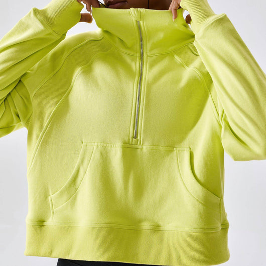 Sudadera Deportiva para Mujer con Cierre de Medio Zip y Mangas Largas - Image 4