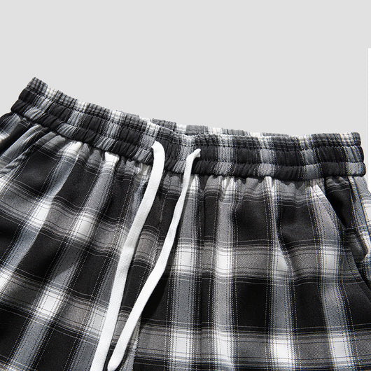 Shorts a Cuadros Negro y Blanco para Hombre - Estilo Tendencia - Image 9
