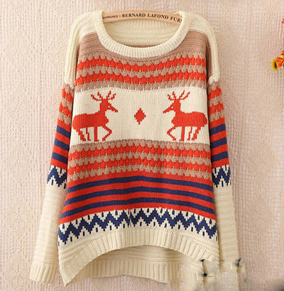 Suéter Holgado para Mujer con Estampado de Cervatillo - Image 2