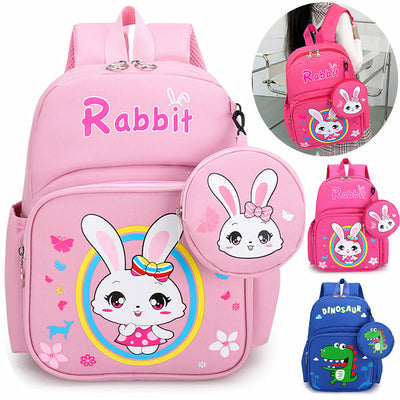 Mochila Escolar Infantil con Protección de Columna y Monedero de Dibujos Animados - Image 3